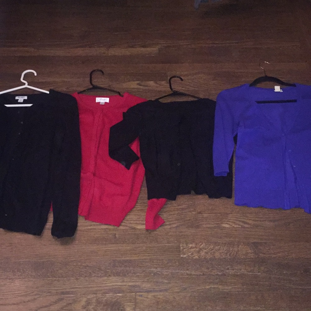 Bundle of 4 cardigan sweaters